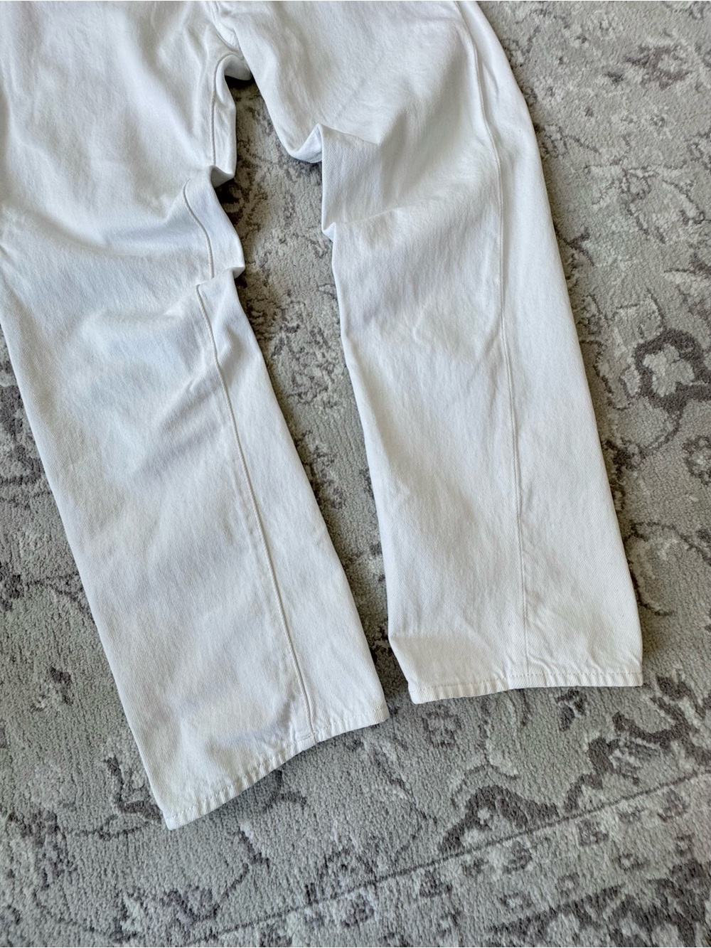 Toteme Twisted Seam White Straight-Leg High Rise Jeans - Size 27 - Made in Italy - Picture 8 of 11